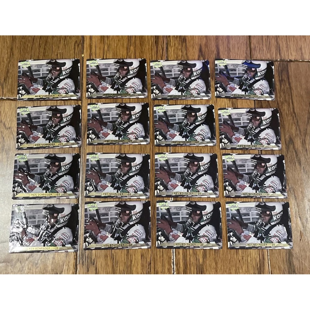 Ken Schrafer #25 Pole Winners Collectors Cards Lot of 16 Nascar 1993 3D MINT!